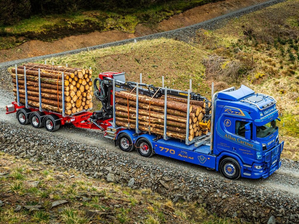 Tekno Tekno Scania Next Gen R770 Highline motorwagen houtcombi ALLEN CARTNER