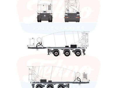 Tekno Tekno T.B. 3-axle concrete mixer trailer