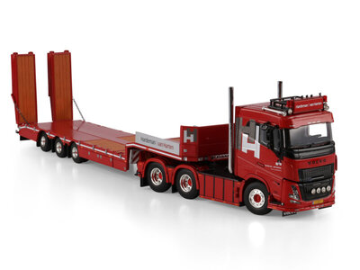 WSI WSI Volvo FH Aero Sleeper Cab 6x2 with 3-axle semi low loader with ramps HARDEMAN VAN HARTEN