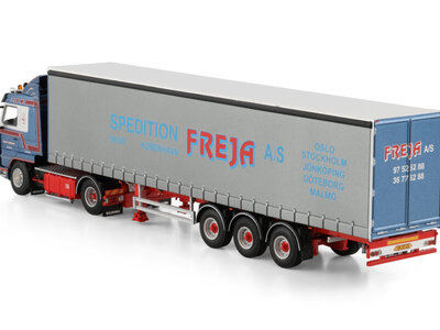 WSI WSI Scania 143M Streamline met 3-as schuifzeilen oplegger KLAUS BONDING