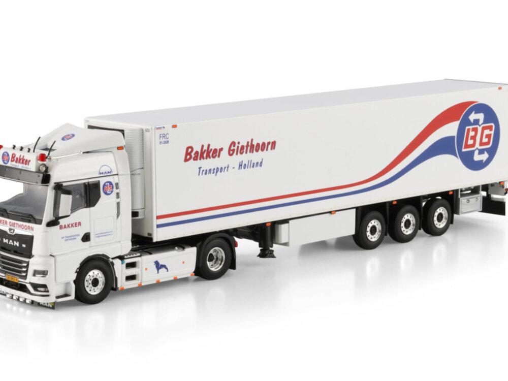 WSI WSI MAN TGX GM 4x2 met 3-assige koeloplegger BAKKER GIETHOORN