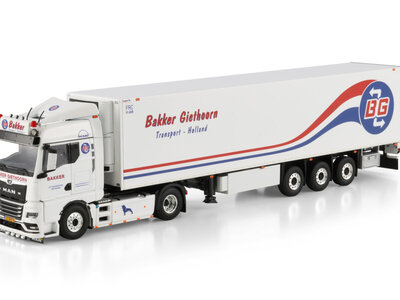 WSI WSI MAN TGX GM 4x2 met 3-assige koeloplegger BAKKER GIETHOORN