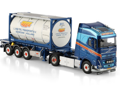 WSI WSI Volvo FH5 Globetrotter 4x2 with 3-as 30ft. container trailer + 20ft. container L. VAN TIEL