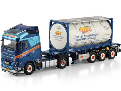 WSI WSI Volvo FH5 Globetrotter 4x2 with 3-as 30ft. container trailer + 20ft. container L. VAN TIEL