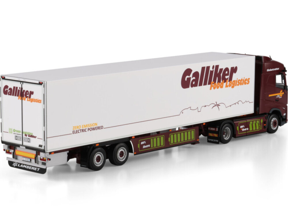 WSI WSI Volvo FH aero Globetrotter electric with 2-axle reefer trailer GALLIKER