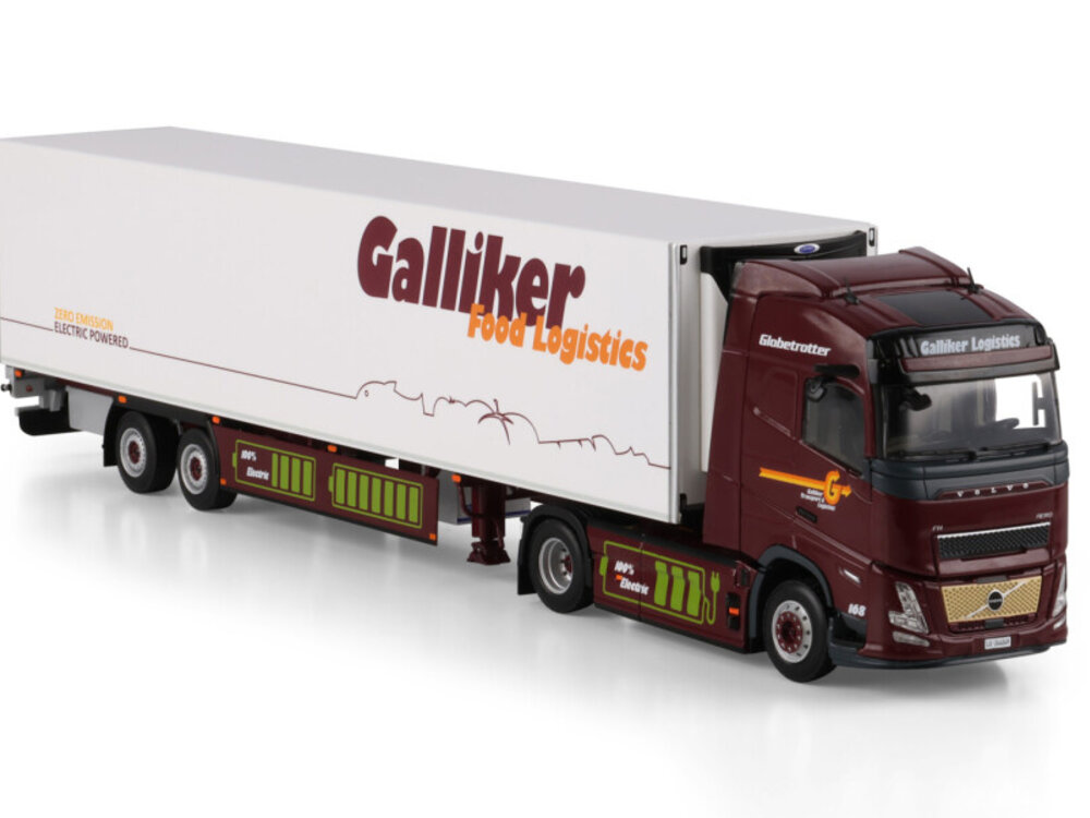 WSI WSI Volvo FH aero Globetrotter electric with 2-axle reefer trailer GALLIKER