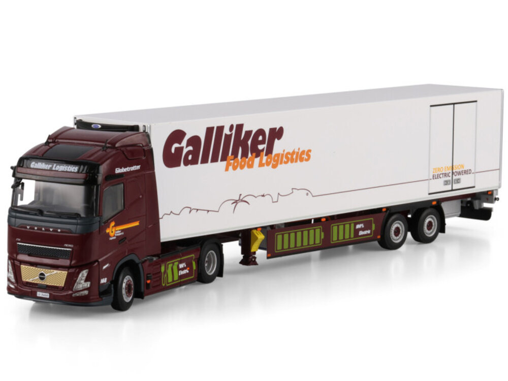 WSI WSI Volvo FH aero Globetrotter electric with 2-axle reefer trailer GALLIKER