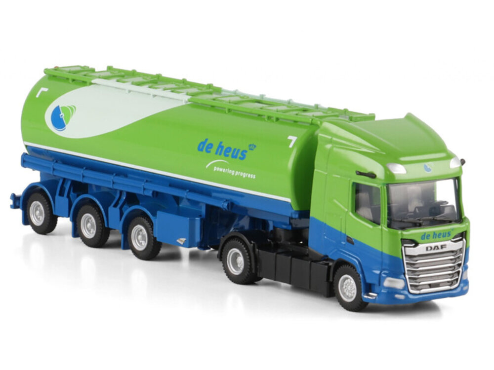 WSI WSI DAF XF SH 4x2 met 3-assige veevoer bulk trailer DE HEUS VOEDERS / Schaal 1:87