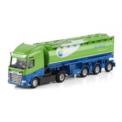 WSI WSI DAF XF SH 4x2 met 3-assige veevoer bulk trailer DE HEUS VOEDERS / Schaal 1:87