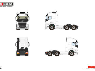 WSI WSI Volvo FH5 Globetrotter XL 6x2 WHITE LINE