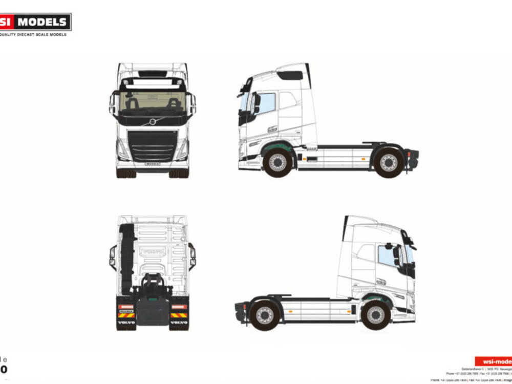 WSI WSI Volvo FH5 Globetrotter 4x2 WHITE LINE