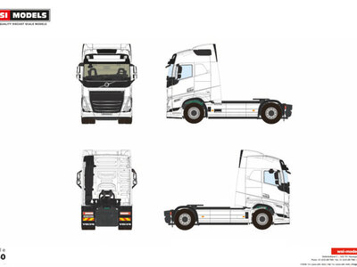 WSI WSI Volvo FH5 Globetrotter 4x2 WHITE LINE