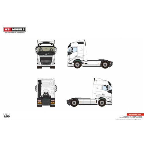 WSI WSI Volvo FH5 Globetrotter 4x2 WHITE LINE