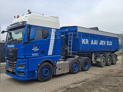 WSI WSI MAN TGX GX 6x2 met 3-as kipper oplegger KRAAIJEVELD