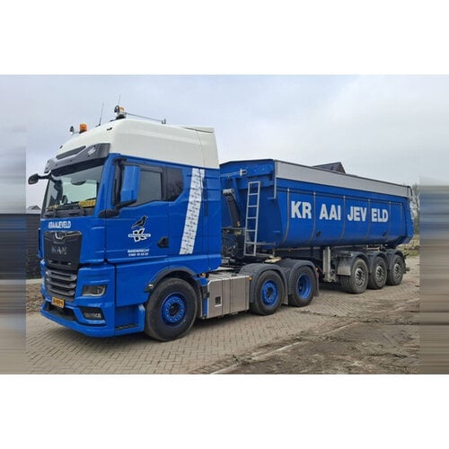 WSI WSI MAN TGX GX 6x2 met 3-as kipper oplegger KRAAIJEVELD