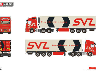 WSI WSI Volvo FH Aero Globetrotter 6x2 with 3-axle reefer trailer SVZ