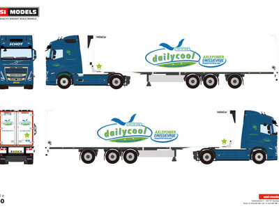 WSI WSI Volvo FH5 Globetrotter 4x2 with 3-axle tridec reefer trailer DAILYCOOL