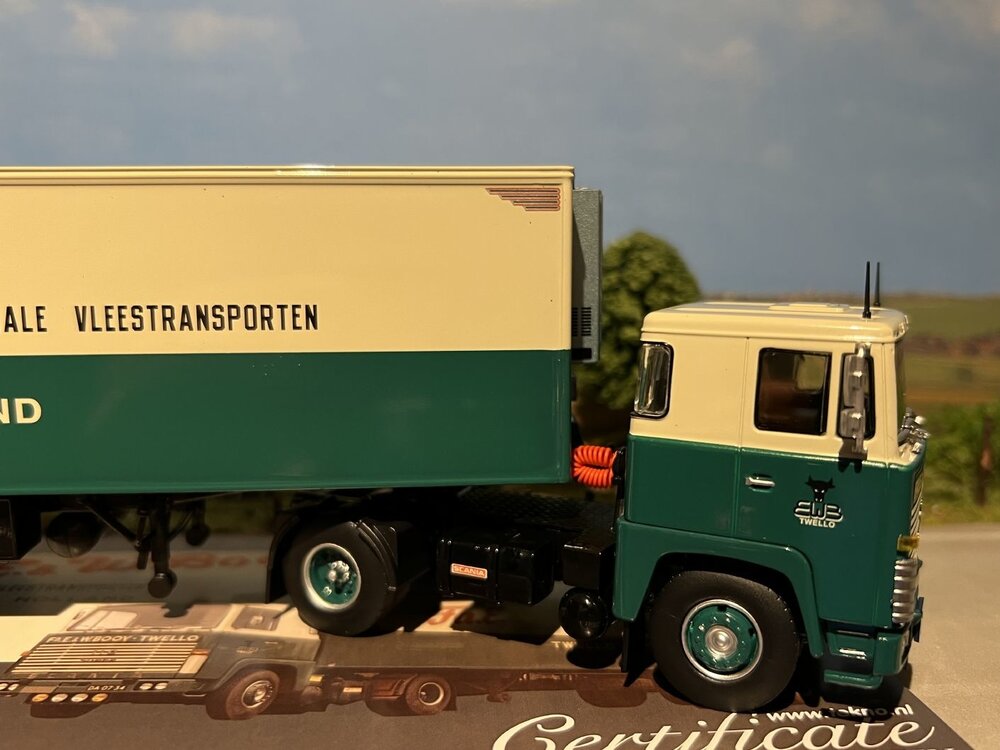 Tekno Tekno Scania 110 with 2-axle widespread reefertrailer BOOY TWELLO