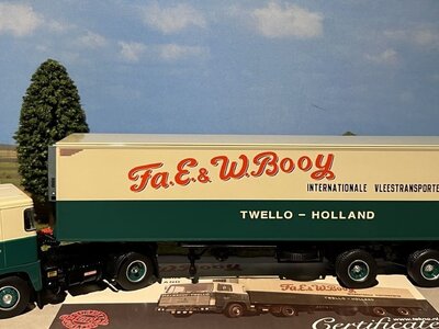 Tekno Tekno Scania 110 with 2-axle widespread reefertrailer BOOY TWELLO