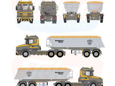Tekno Tekno Scania 144G 6x2 with 2-axle Meiller tipper trailer DORNBIERER
