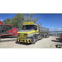 Tekno Scania 144G 6x2 with 2-axle Meiller tipper trailer DORNBIERER
