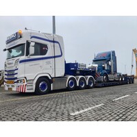 Tekno Scania NGS Highline 8x4 met 3-as Broshuis dieplader TWAN BIERINGS
