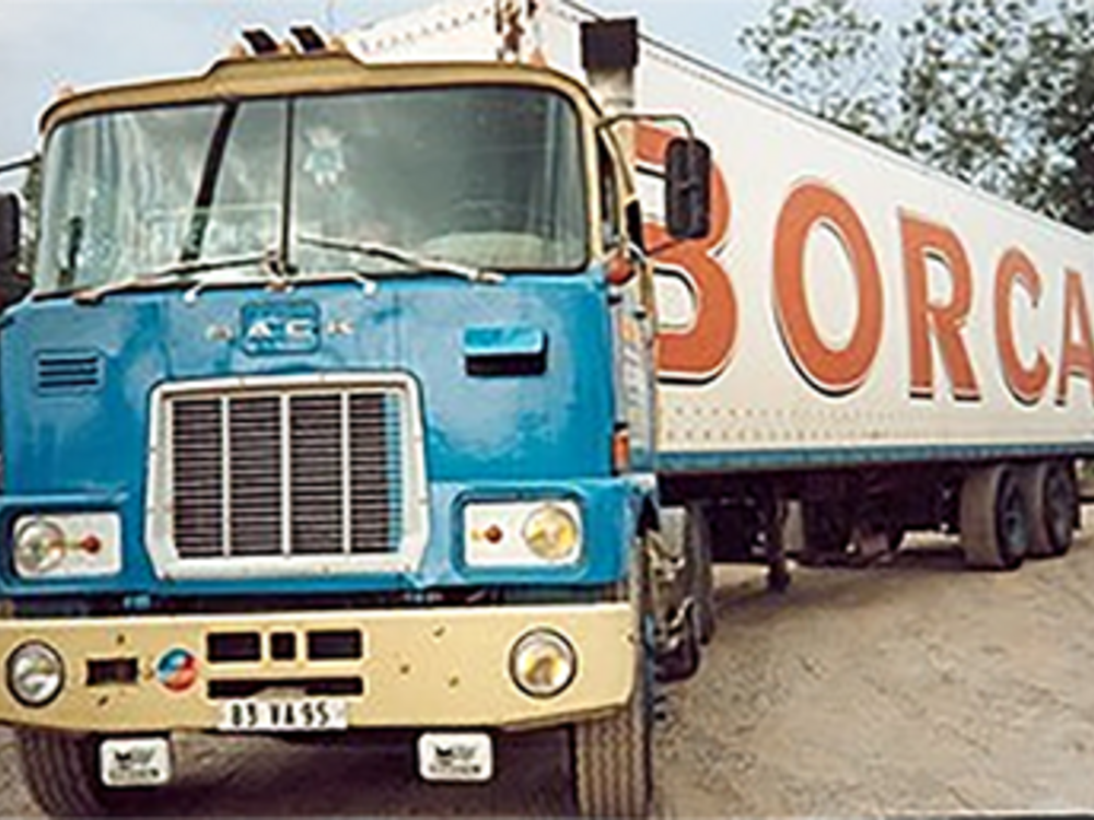 Tekno Tekno Mack F700 met klassieke gesloten oplegger BORCA