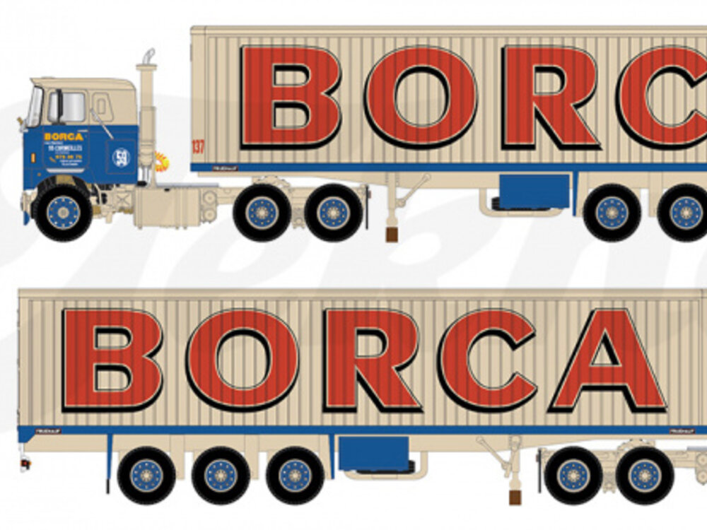 Tekno Tekno Mack F700 with classic closed trailer BORCA