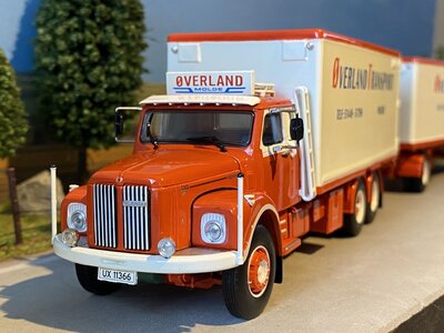 Tekno Tekno Scania Vabis LS76 motorwagen met aanhanger OVERLAND