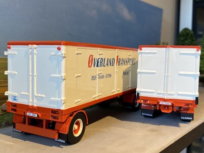 Tekno Tekno Scania Vabis LS76 motorwagen met aanhanger OVERLAND