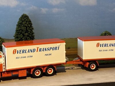 Tekno Tekno Scania Vabis LS76 motorwagen met aanhanger OVERLAND