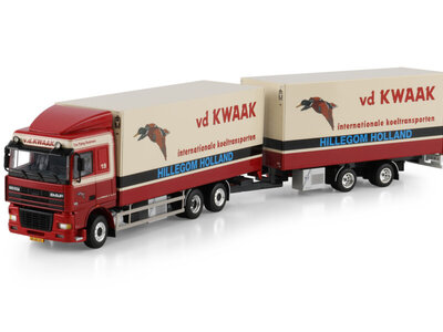 WSI WSI DAF 95XF space cab 6x2 rigid reefertruck with 2-axle reefertrailer VAN DER KWAAK