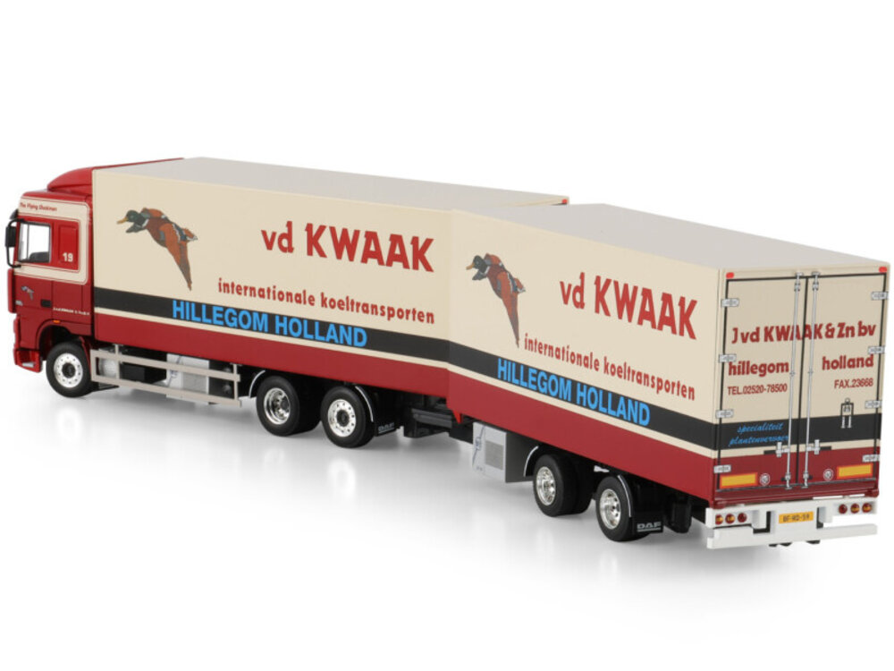 WSI WSI DAF 95XF space cab 6x2 rigid reefertruck with 2-axle reefertrailer VAN DER KWAAK