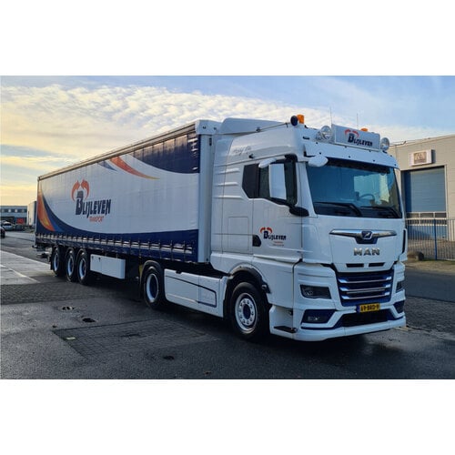 WSI WSI MAN TGX GM 4x2 met 3-assige tridec schuifzeilen oplegger BLIJLEVEN TRANSPORT
