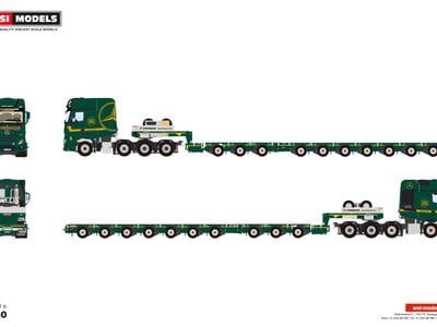 WSI WSI Mercedes-Benz Actros MP5 Gigaspace 8x4  SLT with 3+7 axle Nooteboom Manoovr THÖMEN