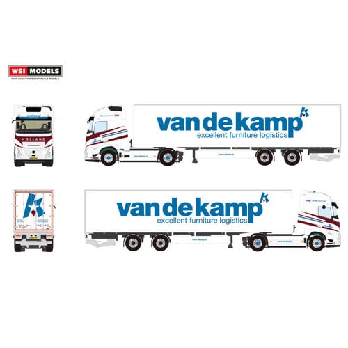 WSI WSI Volvo FH Aero Globetrotter XL 4x2 met 2-assige tridec box trailer VAN DE KAMP