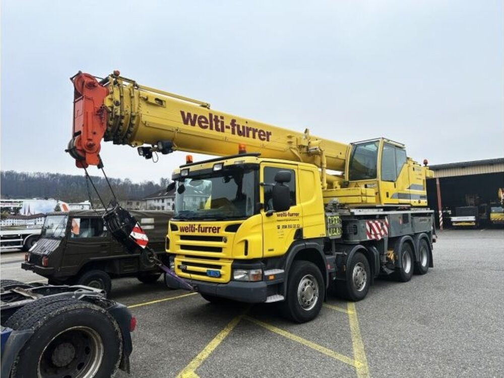 WSI WSI EXCLUSIEF Scania P420 Low 8x4 Liebherr LTF 1060-4.1 WELTI FURRER