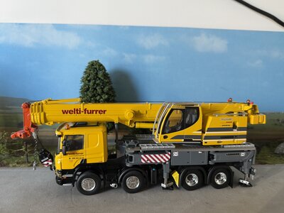 WSI WSI EXCLUSIEF Scania P420 Low 8x4 Liebherr LTF 1060-4.1 WELTI FURRER