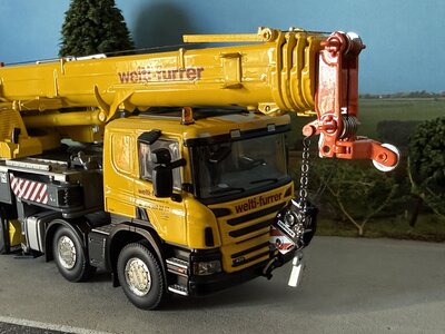 WSI WSI EXCLUSIEF Scania P420 Low 8x4 Liebherr LTF 1060-4.1 WELTI FURRER