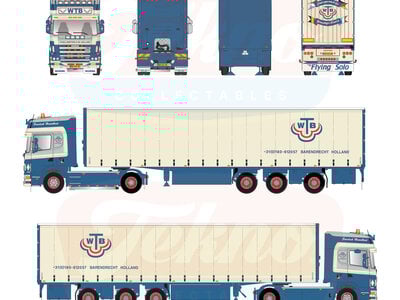 Tekno Tekno Scania 144L 530 4x2 with 3-axle curtainside trailer WTB
