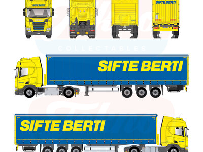 Tekno Tekno Scania NGR Highline 4x2 with 3-axle curtainside trailer SIFTE BERTI