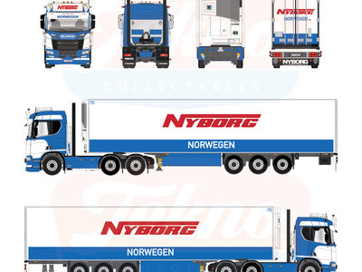 Tekno Tekno Scania NGR Normal met 3-assige oplegger NYBORG