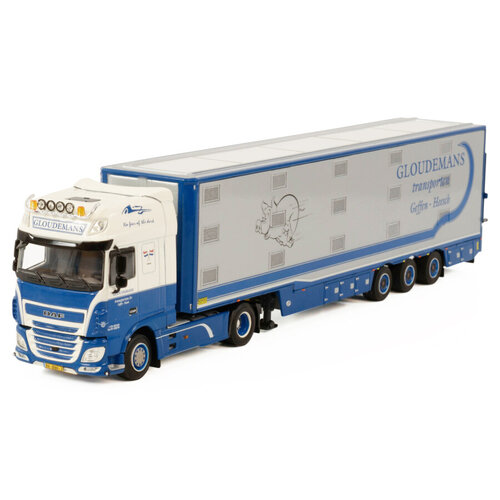 WSI WSI DAF XF Super Space Cab 4x2 Livestock trailer GLOUDEMANS