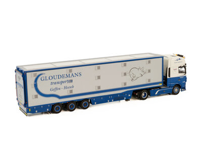 WSI WSI DAF XF Super Space Cab 4x2 Livestock trailer GLOUDEMANS