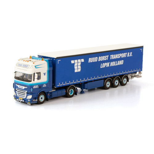 WSI WSI  DAF XF Super Space Cab 4x2 with 3-axle curtainside trailer RUUD BORST