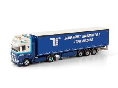 WSI WSI  DAF XF Super Space Cab 4x2 with 3-axle curtainside trailer RUUD BORST