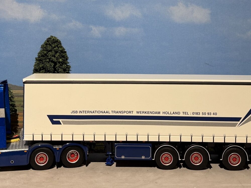 WSI WSI Mercedes- Benz Actros MP3 6x2 twin steer with 4-axle curtainside trailer JSB SWIJNENBURG