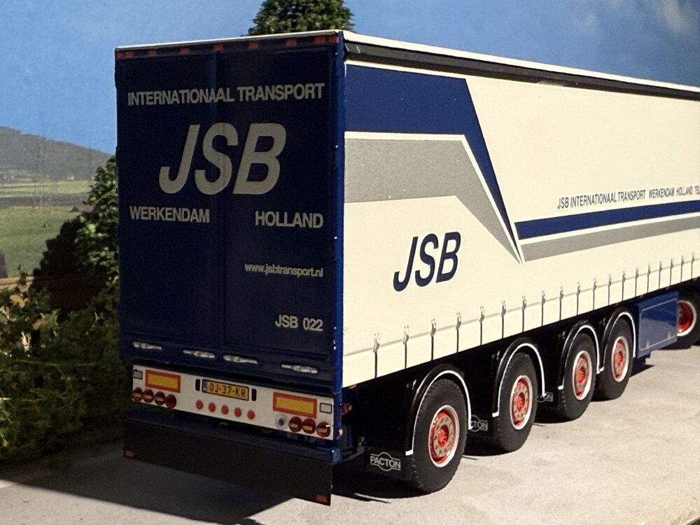 WSI WSI Mercedes- Benz Actros MP3 6x2 twin steer with 4-axle curtainside trailer JSB SWIJNENBURG