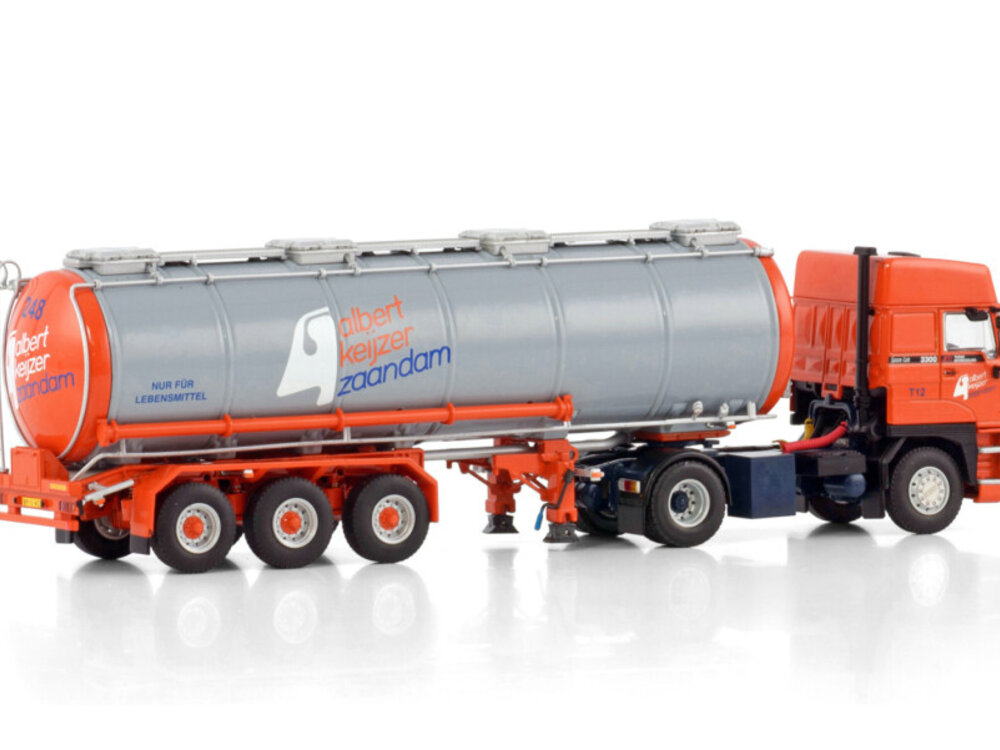 WSI WSI DAF 3300 Space Cab + 3-axle chrome tanktrailer ALBERT KEIJZER