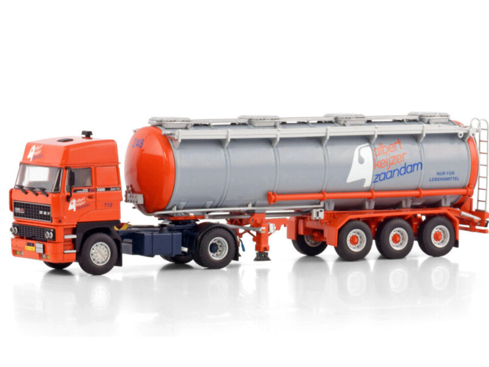 WSI WSI DAF 3300 Space Cab + 3-axle chrome tanktrailer ALBERT KEIJZER